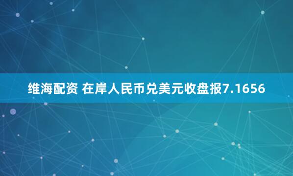 维海配资 在岸人民币兑美元收盘报7.1656