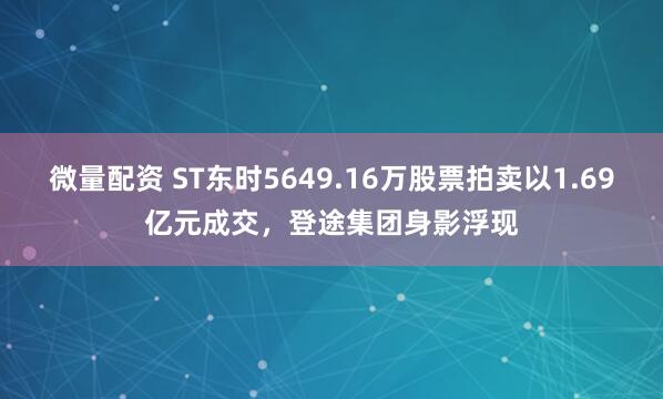 微量配资 ST东时5649.16万股票拍卖以1.69亿元成交，登途集团身影浮现